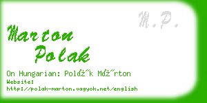 marton polak business card